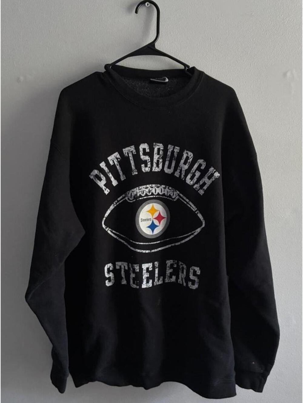 NFL Pittsburgh Steelers Black Men's Sweatshirt Size Large
